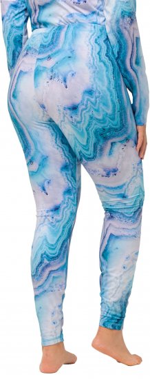 Ulla Popken Marble Ski Leggings Blue - Jeans & Byxor i Stora Storlekar – Plus Size - 