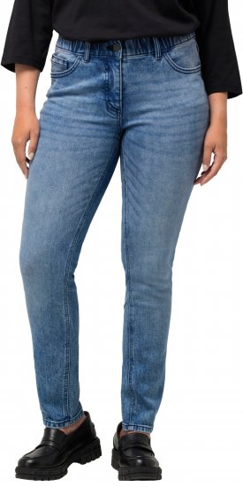 Ulla Popken Distressed Wash Jeans Blue - Jeans & Byxor i Stora Storlekar – Plus Size - 