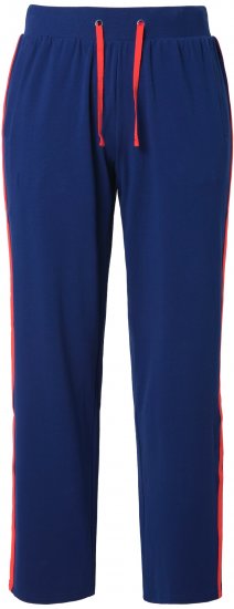 Ulla Popken Side Stripe Joggers Blue - Jeans & Byxor i Stora Storlekar – Plus Size - 