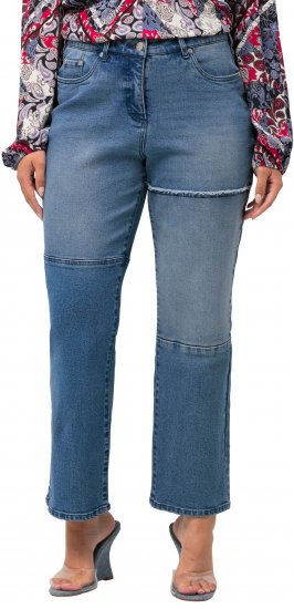 Ulla Popken Patchwork Jeans Blue - Jeans & Byxor i Stora Storlekar – Plus Size - 