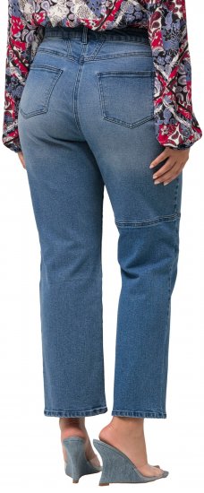 Ulla Popken Patchwork Jeans Blue - Jeans & Byxor i Stora Storlekar – Plus Size - 