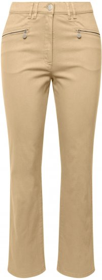 Ulla Popken Mony Tapered Leg Zip Pocket Pants Dark Putty - Jeans & Byxor i Stora Storlekar – Plus Size - 