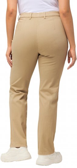 Ulla Popken Mony Tapered Leg Zip Pocket Pants Dark Putty - Jeans & Byxor i Stora Storlekar – Plus Size - 
