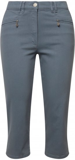 Ulla Popken Cropped Stretch Fit Mony Pants Light Sapphire - Jeans & Byxor i Stora Storlekar – Plus Size - 
