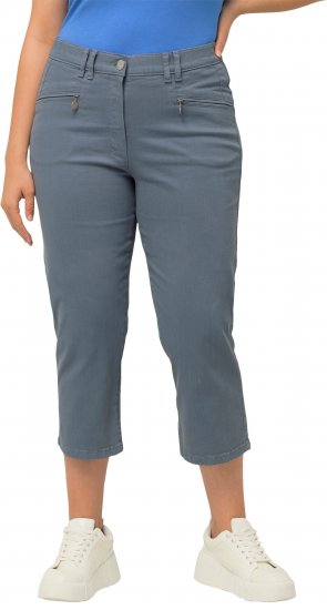 Ulla Popken Cropped Stretch Fit Mony Pants Light Sapphire - Jeans & Byxor i Stora Storlekar – Plus Size - 