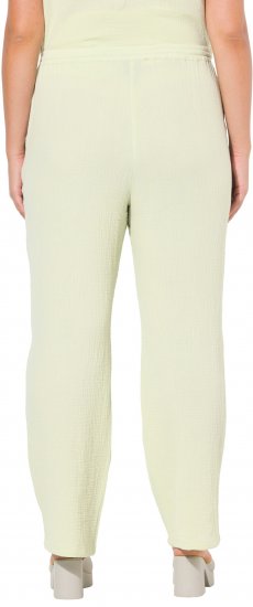 Ulla Popken Muslin Pull On Pants Green - Jeans & Byxor i Stora Storlekar – Plus Size - 