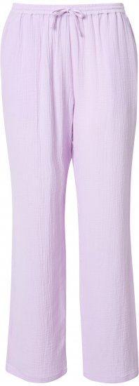 Ulla Popken Muslin Pull On Pants Purple - Jeans & Byxor i Stora Storlekar – Plus Size - 