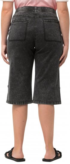 Ulla Popken Denim Acid Wash Bermuda Shorts Black - Jeans & Byxor i Stora Storlekar – Plus Size - 