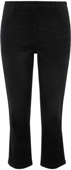 Ulla Popken Sienna Crop Stretch Jeans Black - Jeans & Byxor i Stora Storlekar – Plus Size - 