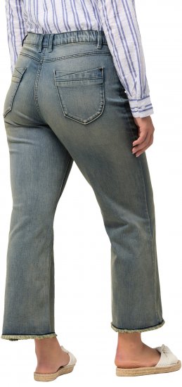 Ulla Popken Fringed Leg Mandy Jeans Blue - Jeans & Byxor i Stora Storlekar – Plus Size - 