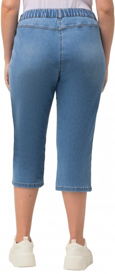 Ulla Popken Sienna Stretch Denim Capris Blue - Jeans & Byxor i Stora Storlekar – Plus Size - 