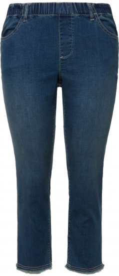 Ulla Popken Cropped Narrow Leg Jeans Blue Denim - Jeans & Byxor i Stora Storlekar – Plus Size - 