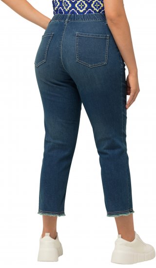 Ulla Popken Cropped Narrow Leg Jeans Blue Denim - Jeans & Byxor i Stora Storlekar – Plus Size - 