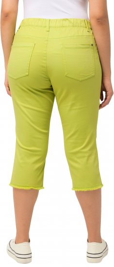 Ulla Popken Stretch Fit Raw Hem Capris Pistachio - Jeans & Byxor i Stora Storlekar – Plus Size - 
