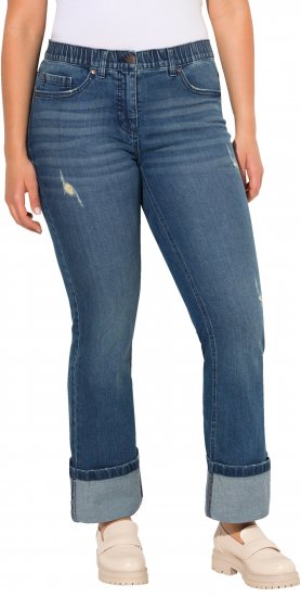 Ulla Popken Wide Cuff Stretch Fit Jeans Blue Denim - Jeans & Byxor i Stora Storlekar – Plus Size - 