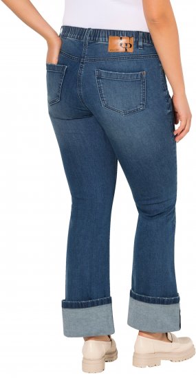 Ulla Popken Wide Cuff Stretch Fit Jeans Blue Denim - Jeans & Byxor i Stora Storlekar – Plus Size - 