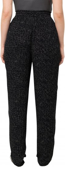 Ulla Popken Speckled Crepe Pull On Pants Black - Jeans & Byxor i Stora Storlekar – Plus Size - 