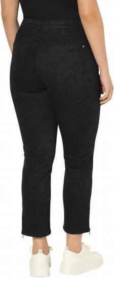 Ulla Popken Animal Print Stretch Fit Jeans Black - Jeans & Byxor i Stora Storlekar – Plus Size - 