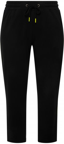 Ulla Popken Decorative Seam Sweatpants Black - Jeans & Byxor i Stora Storlekar – Plus Size - 