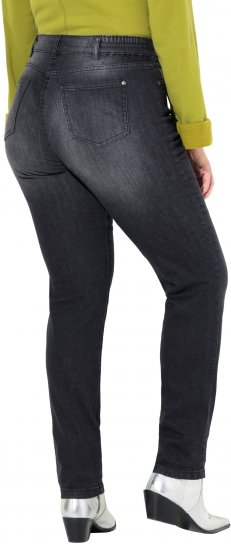 Ulla Popken Rhinestone Detail Stretch Fit Jeans Black - Jeans & Byxor i Stora Storlekar – Plus Size - 