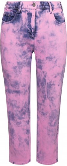 Ulla Popken Color Wash Stretch Fit Boyfriend Jeans Bold Pink - Jeans & Byxor i Stora Storlekar – Plus Size - 