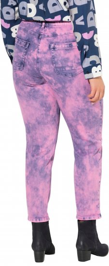 Ulla Popken Color Wash Stretch Fit Boyfriend Jeans Bold Pink - Jeans & Byxor i Stora Storlekar – Plus Size - 