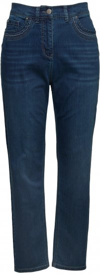 Ulla Popken Rivet Detail Mom Jeans Blue - Jeans & Byxor i Stora Storlekar – Plus Size - 