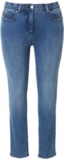 Ulla Popken Decorative Pocket Slim Stretch Jeans Blue Denim - Jeans & Byxor i Stora Storlekar – Plus Size - 
