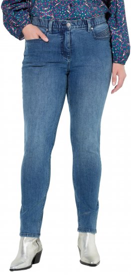 Ulla Popken Decorative Pocket Slim Stretch Jeans Blue Denim - Jeans & Byxor i Stora Storlekar – Plus Size - 