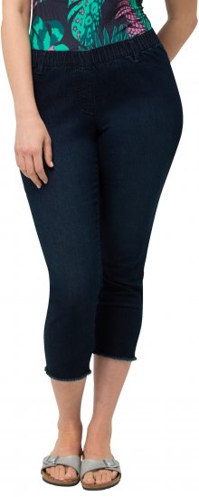 Ulla Popken Cropped Raw Hem Jeggings Denim Blue - Jeans & Byxor i Stora Storlekar – Plus Size - 