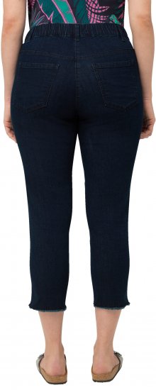 Ulla Popken Cropped Raw Hem Jeggings Denim Blue - Jeans & Byxor i Stora Storlekar – Plus Size - 