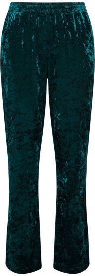 Ulla Popken Velvet Elastic Waist Pants Green - Jeans & Byxor i Stora Storlekar – Plus Size - 