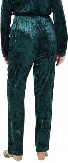 Ulla Popken Velvet Elastic Waist Pants Green - Jeans & Byxor i Stora Storlekar – Plus Size - 