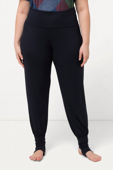 Ulla Popken Stirrup Yoga Pants Navy - Jeans & Byxor i Stora Storlekar – Plus Size - 
