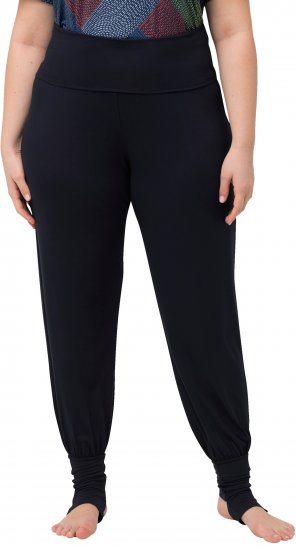 Ulla Popken Stirrup Yoga Pants Navy - Jeans & Byxor i Stora Storlekar – Plus Size - 