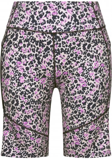 Ulla Popken Leopard Print Quick Drying Shorts Black - Jeans & Byxor i Stora Storlekar – Plus Size - 