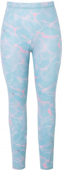 Ulla Popken Wave Print Ski Leggings Blue - Jeans & Byxor i Stora Storlekar – Plus Size - 