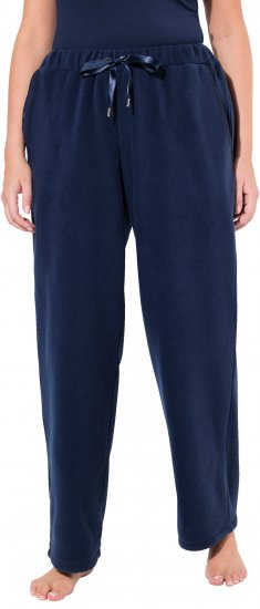 Ulla Popken Fleece Loungewear Pants Night Blue - Jeans & Byxor i Stora Storlekar – Plus Size - 