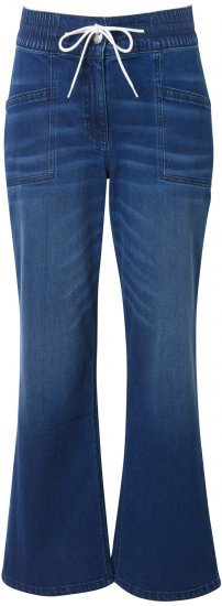 Ulla Popken Patch Pocket Elastic Waist Jeans Denim Blue - Jeans & Byxor i Stora Storlekar – Plus Size - 
