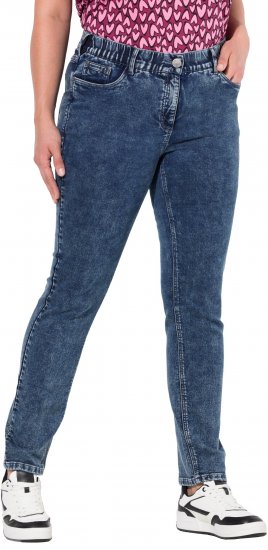 Ulla Popken Jersey Slim Leg Jeans Denim Blue - Jeans & Byxor i Stora Storlekar – Plus Size - 