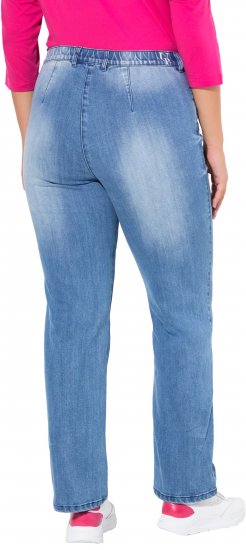 Ulla Popken Tapered Leg Lightly Distressed Jeans Blue Denim - Jeans & Byxor i Stora Storlekar – Plus Size - 