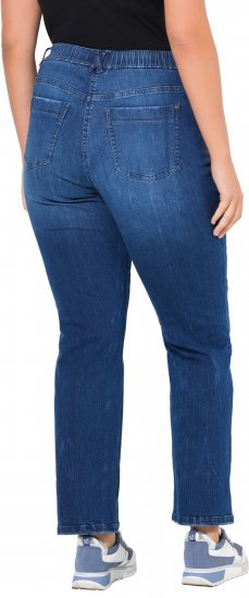 Ulla Popken Mandy Straight Leg Comfort Waist Jeans Blue Denim - Jeans & Byxor i Stora Storlekar – Plus Size - 