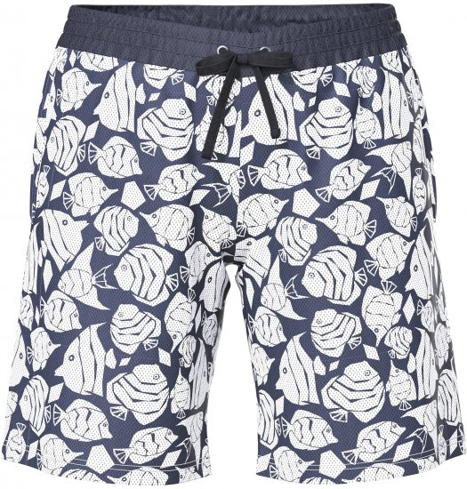 Ulla Popken Angelfish Mesh Shorts Blue - Jeans & Byxor i Stora Storlekar – Plus Size - 