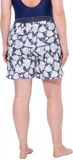 Ulla Popken Angelfish Mesh Shorts Blue - Jeans & Byxor i Stora Storlekar – Plus Size - 