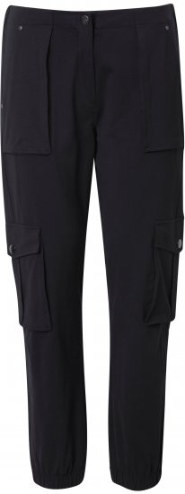 Ulla Popken Elastic Hem Stretch Fit Cargo Pants Black - Jeans & Byxor i Stora Storlekar – Plus Size - 
