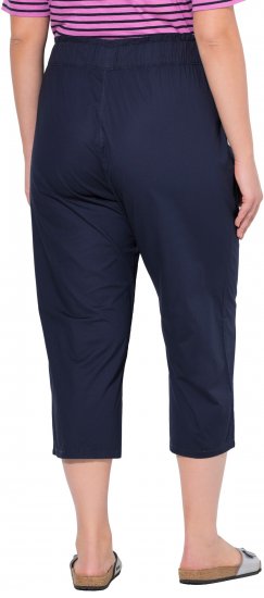 Ulla Popken Stretch Fit Paper Bag Culottes Navy - Jeans & Byxor i Stora Storlekar – Plus Size - 