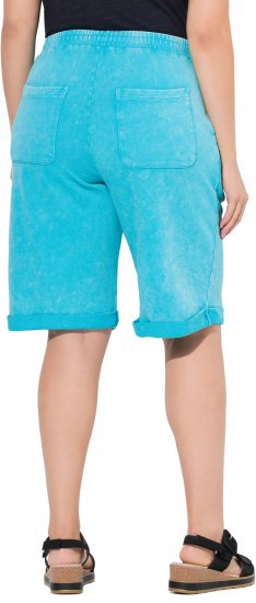 Ulla Popken Acid Wash Elastic Waist Sweatshirts Blue - Jeans & Byxor i Stora Storlekar – Plus Size - 