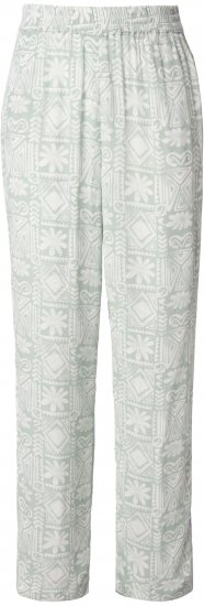 Ulla Popken Animal Print Elastic Waist Pants White - Jeans & Byxor i Stora Storlekar – Plus Size - 