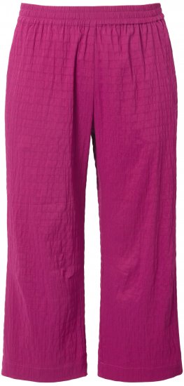 Ulla Popken Textured Elastic Waist Cropped Pants Magnolia Red - Jeans & Byxor i Stora Storlekar – Plus Size - 