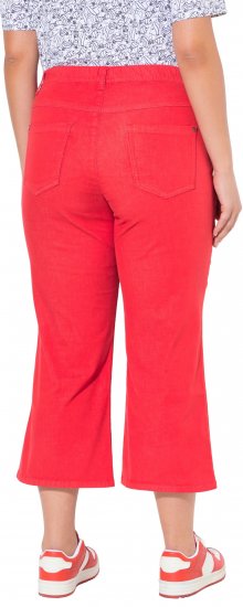 Ulla Popken Wide Leg Twill Mary Fit Culottes Neon Red - Jeans & Byxor i Stora Storlekar – Plus Size - 